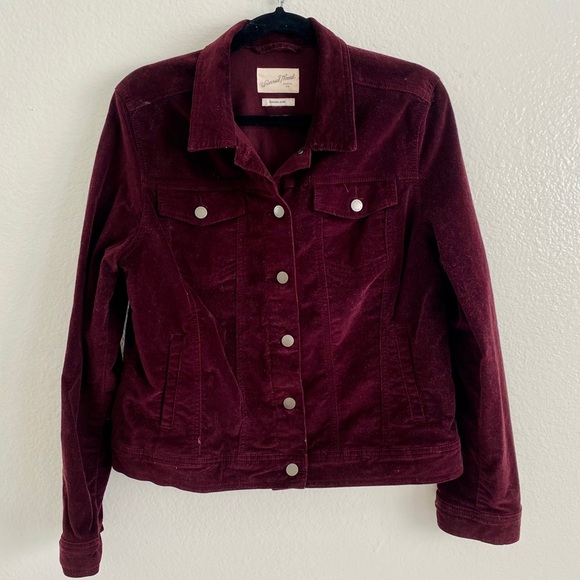 Universal Thread Jackets & Blazers - Velvety Burgundy Cord Trucker Jacket